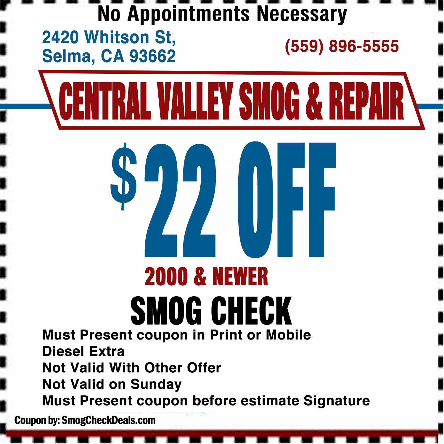 Smog Check Coupon